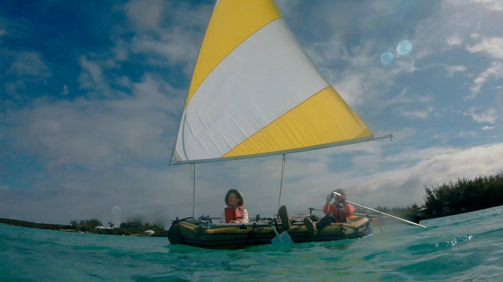 Inflatable Sailboat with Bestway Marine Pro hull. Very portable!