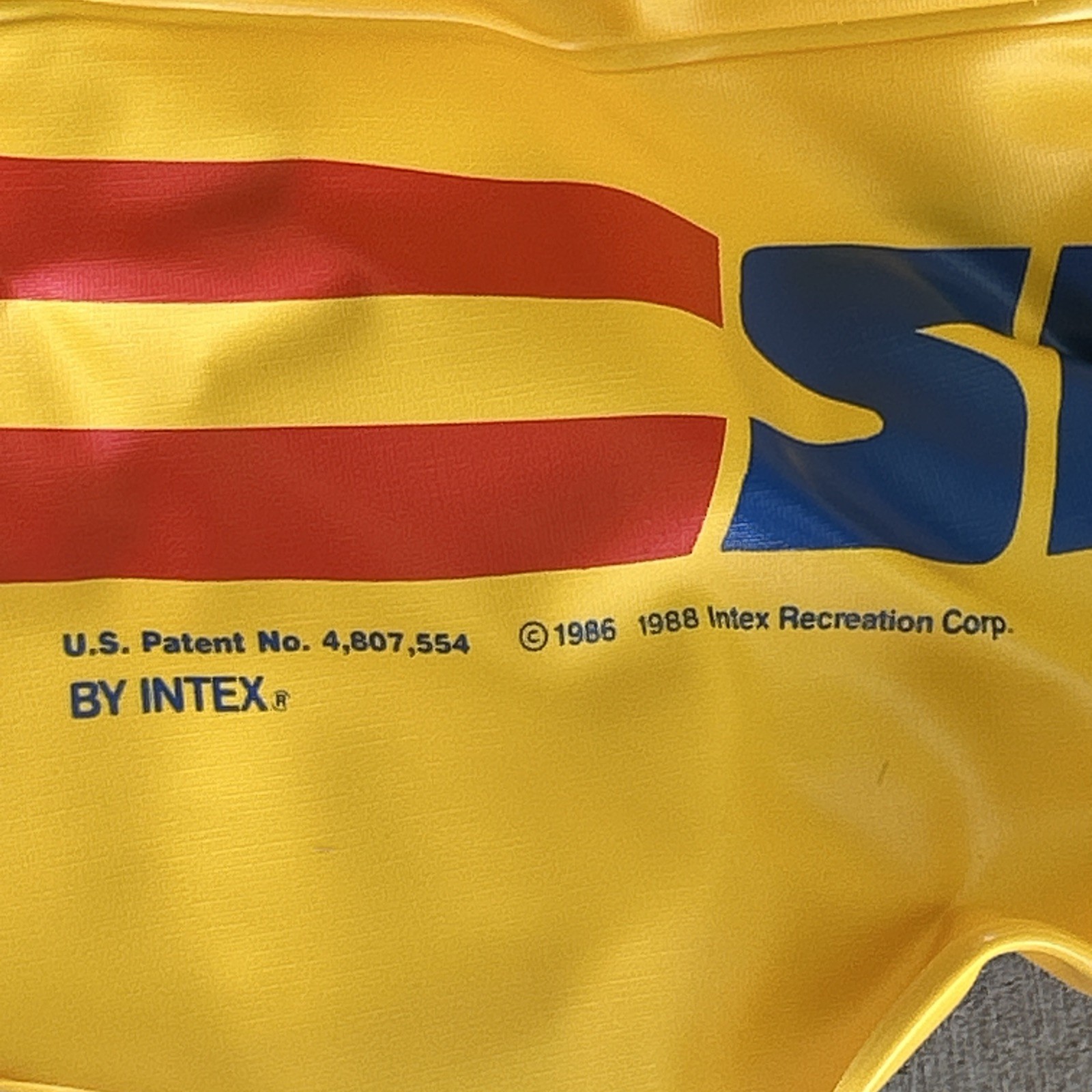 Vintage 1986 Intex Recreation SKI ROCKET One Person Ski Boat Inflatable 61”x39”