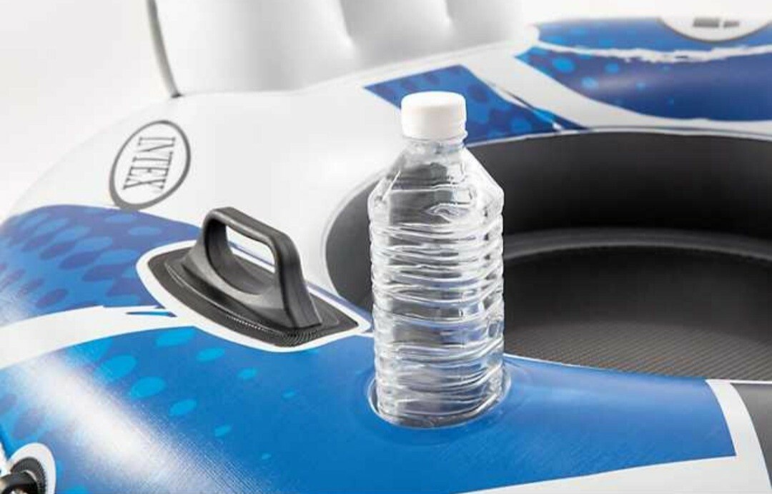 Intex River Run 1 Lounge Inflatable Floating Water Tube Blue/White🔥🔥 Box Dents