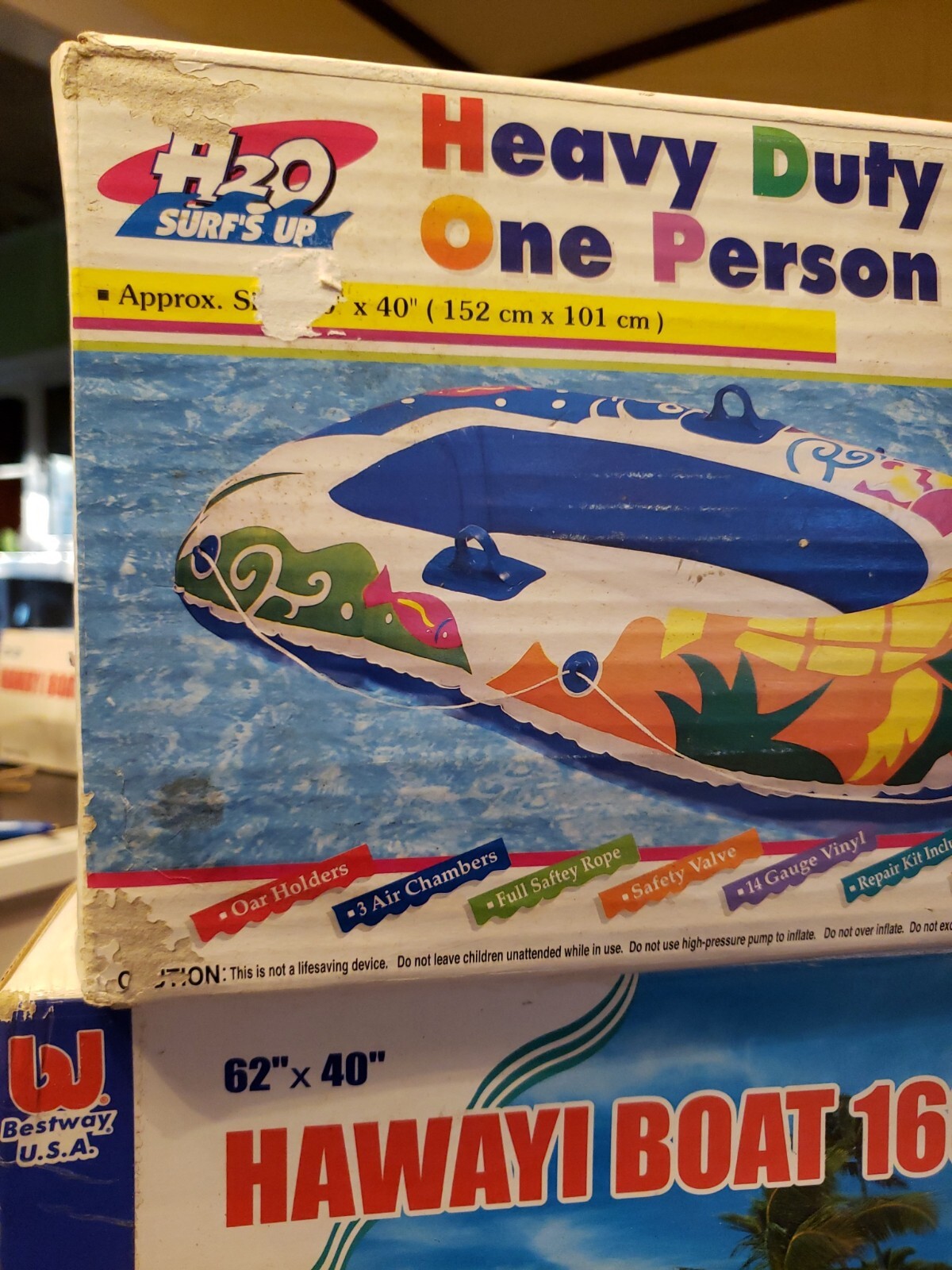 Vintage Inflatable Boat New In Original Box Never Removed 2001 sealed in box