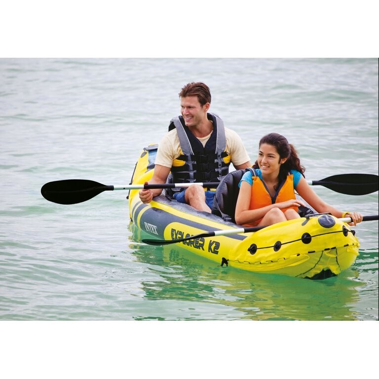 Intex Explorer K2 Inflatable Kayak – 2 Person with hand pumps