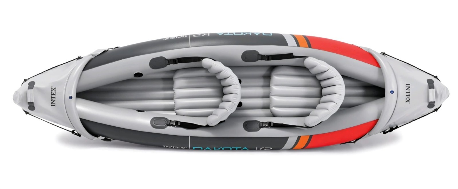 NEW in BOX Intex Dakota K2 2 Person Vinyl Inflatable Kayak with Oars, Pump, Bag