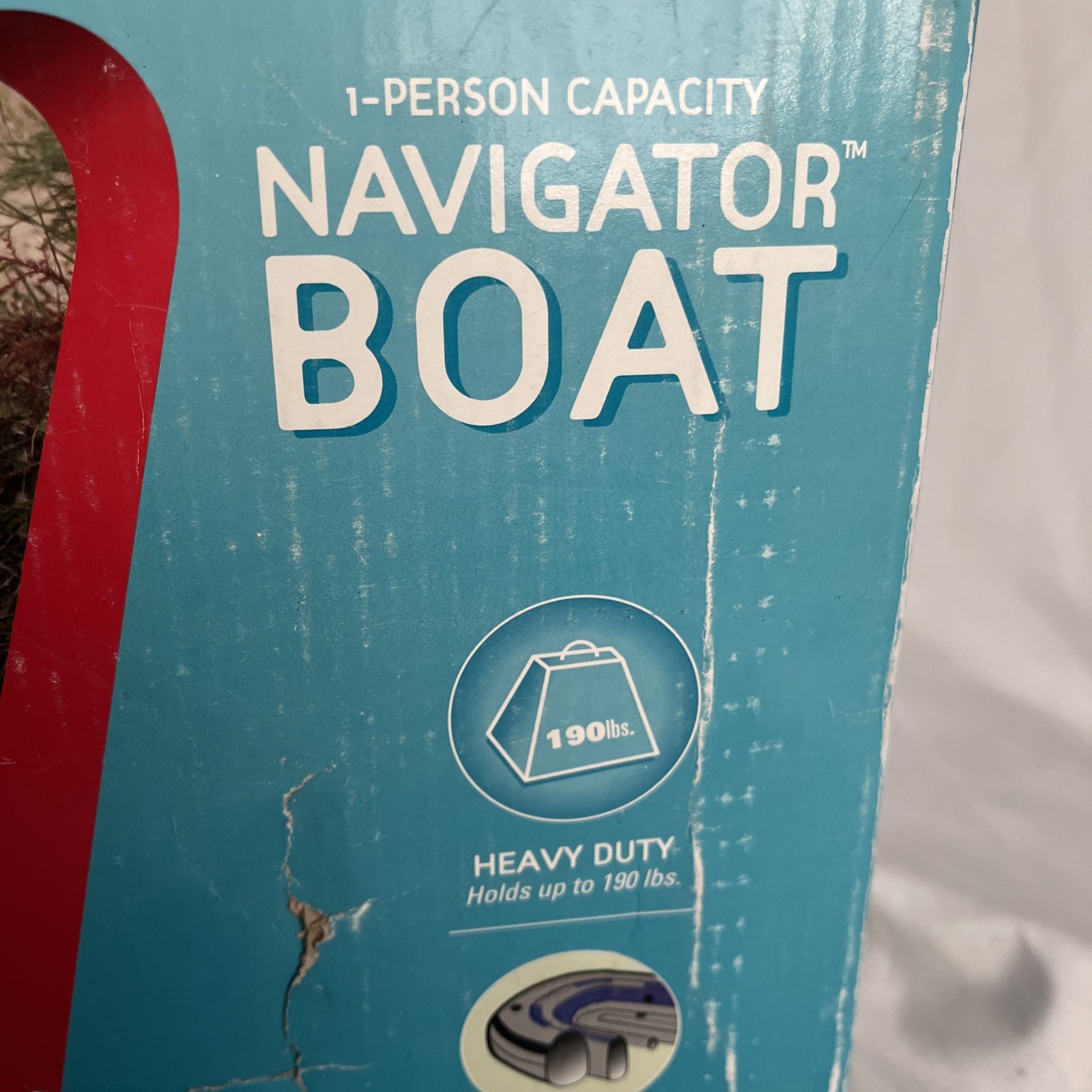 New Coleman Navigator Inflatable Boat Heavy Duty Priced Low bc Slight Damage Box