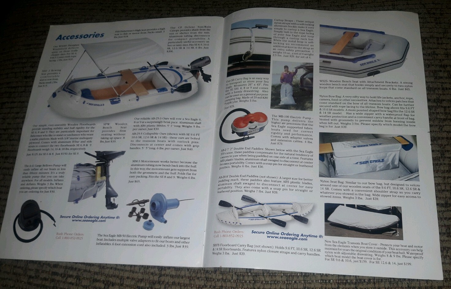 Sea Eagle 2000 CATALOG Inflatable Kayak boat Paddles Pump Accessories VINTAGE
