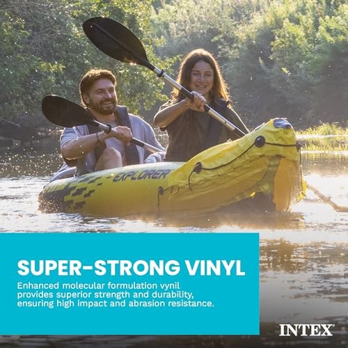 Intex Explorer K2 Inflatable Kayak Set 400lbs Oars Pump