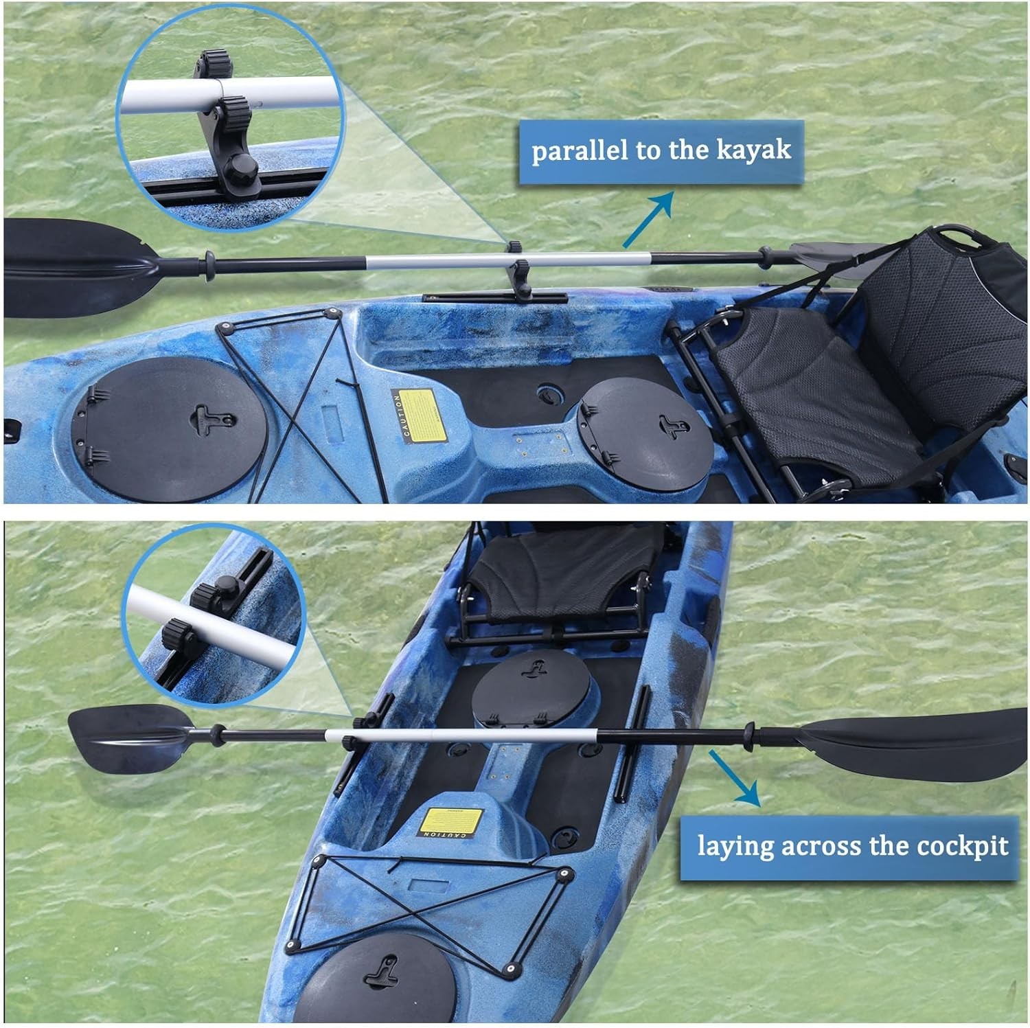 Kayak Paddle Holder, save Kayak Track Space, Fishing Net, Fishing Poles Holder f