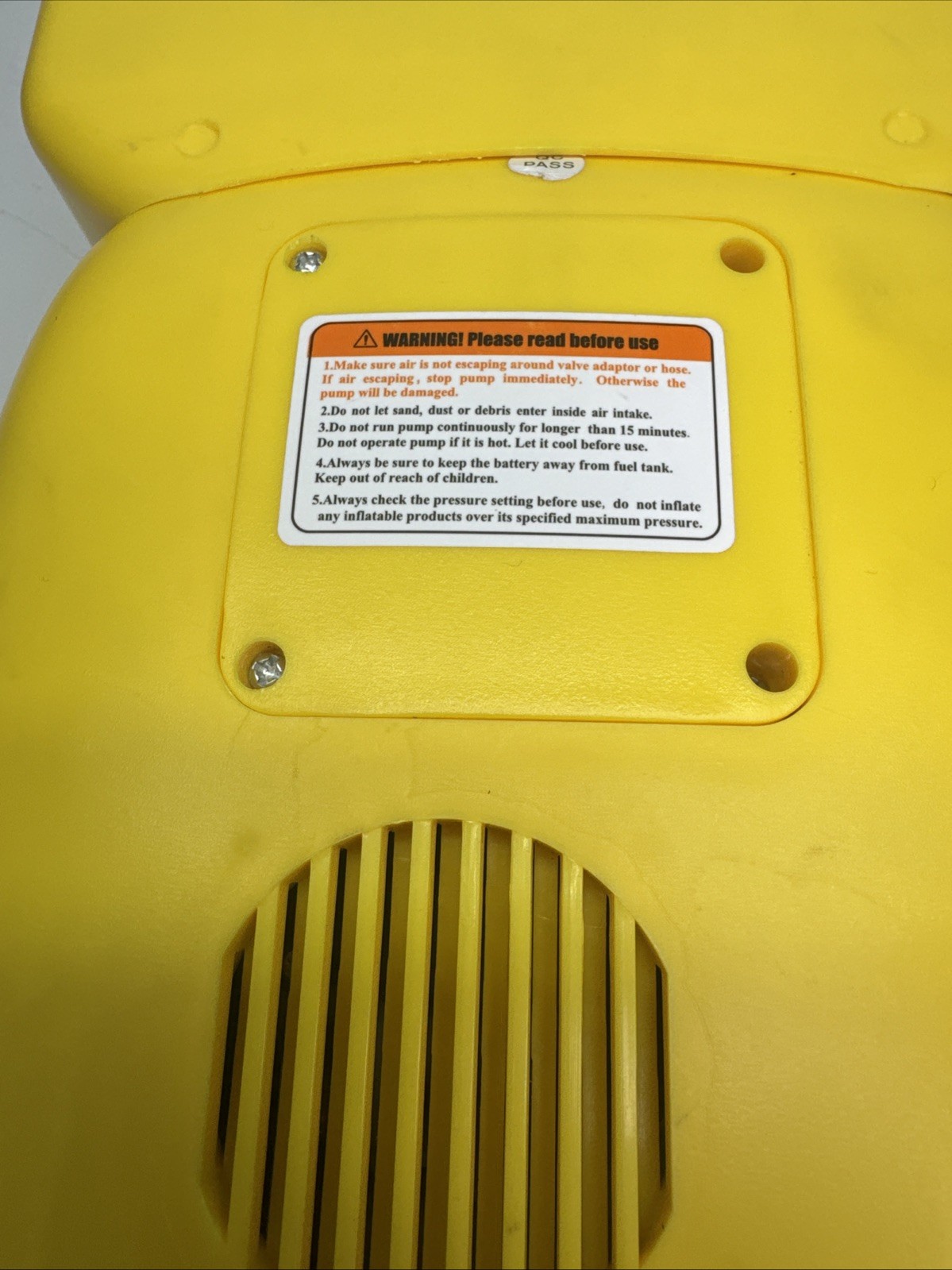 Inflatable Boat Electric Inflatable Pump High Pressure Inflatable Pump 12V-GP-80