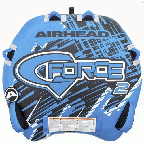 AIRHEAD G-Force 2 2-Person Towable Tube Inflatable Water Raft with 4 Nylon Handl