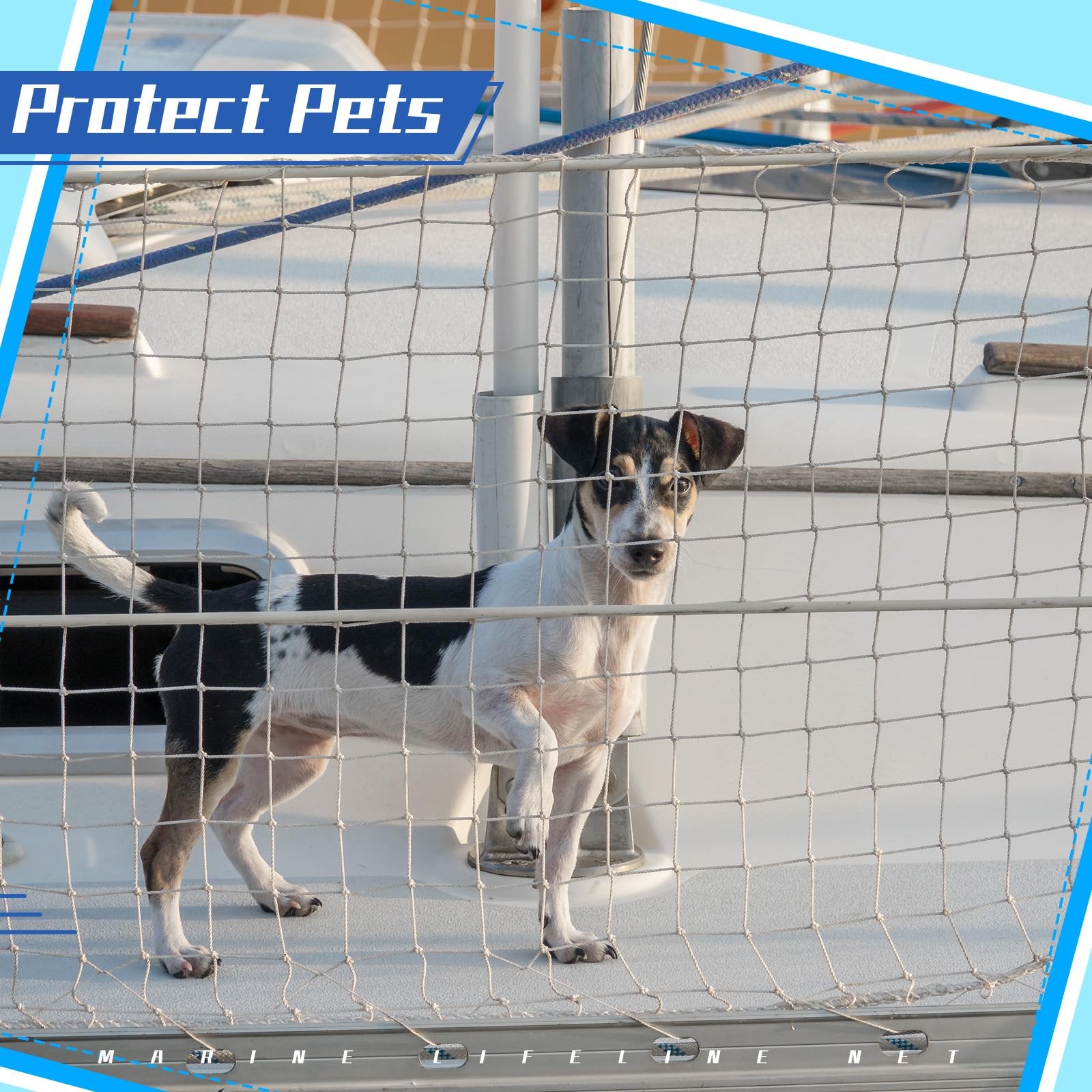 Windyun Boat Safety Lifeline Netting Marine Sailboat Guardrail Nylon Net Deck
