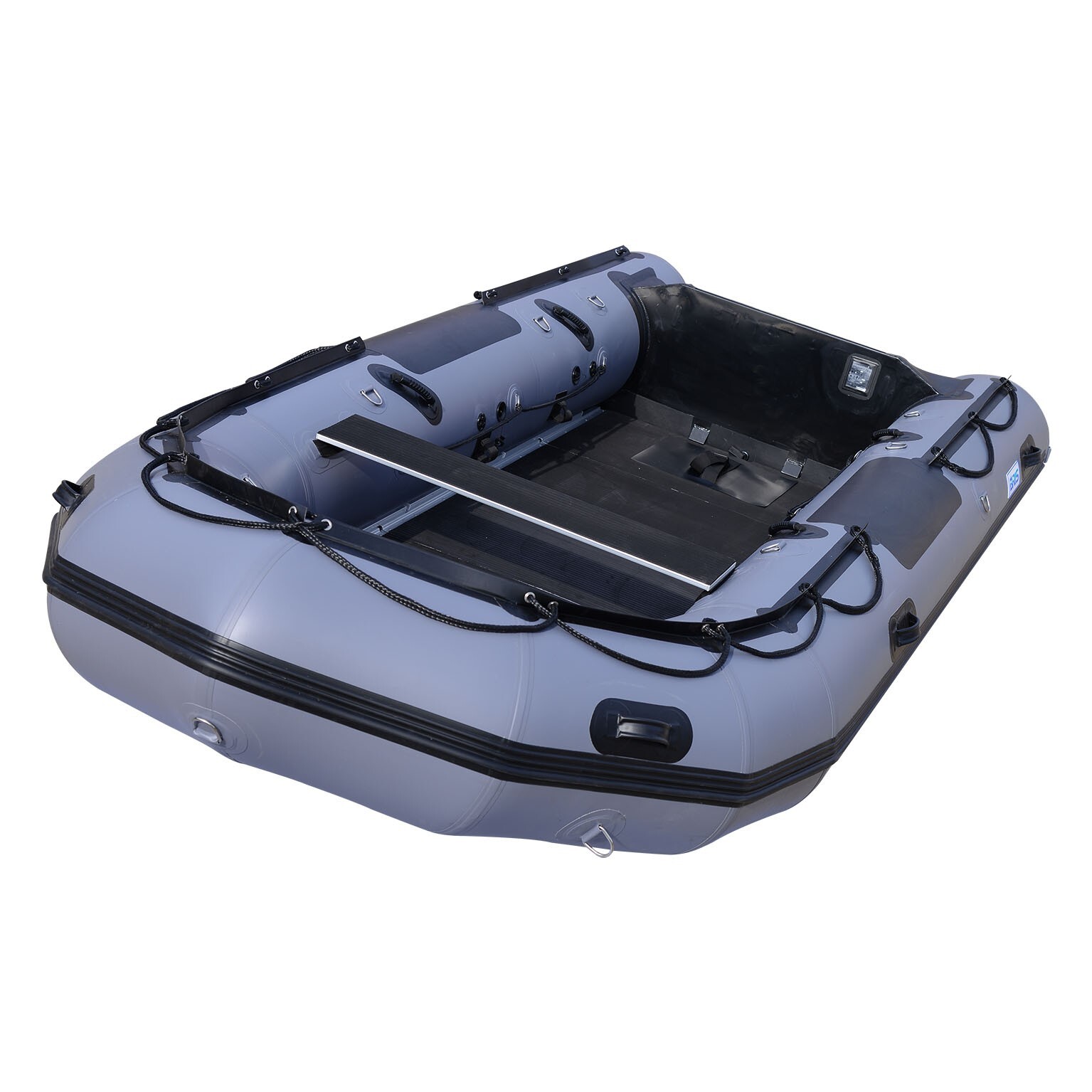 BRIS 14.5ft Inflatable Boat Inflatable Fishing Pontoon Boat ALUMINUM TRANSOM