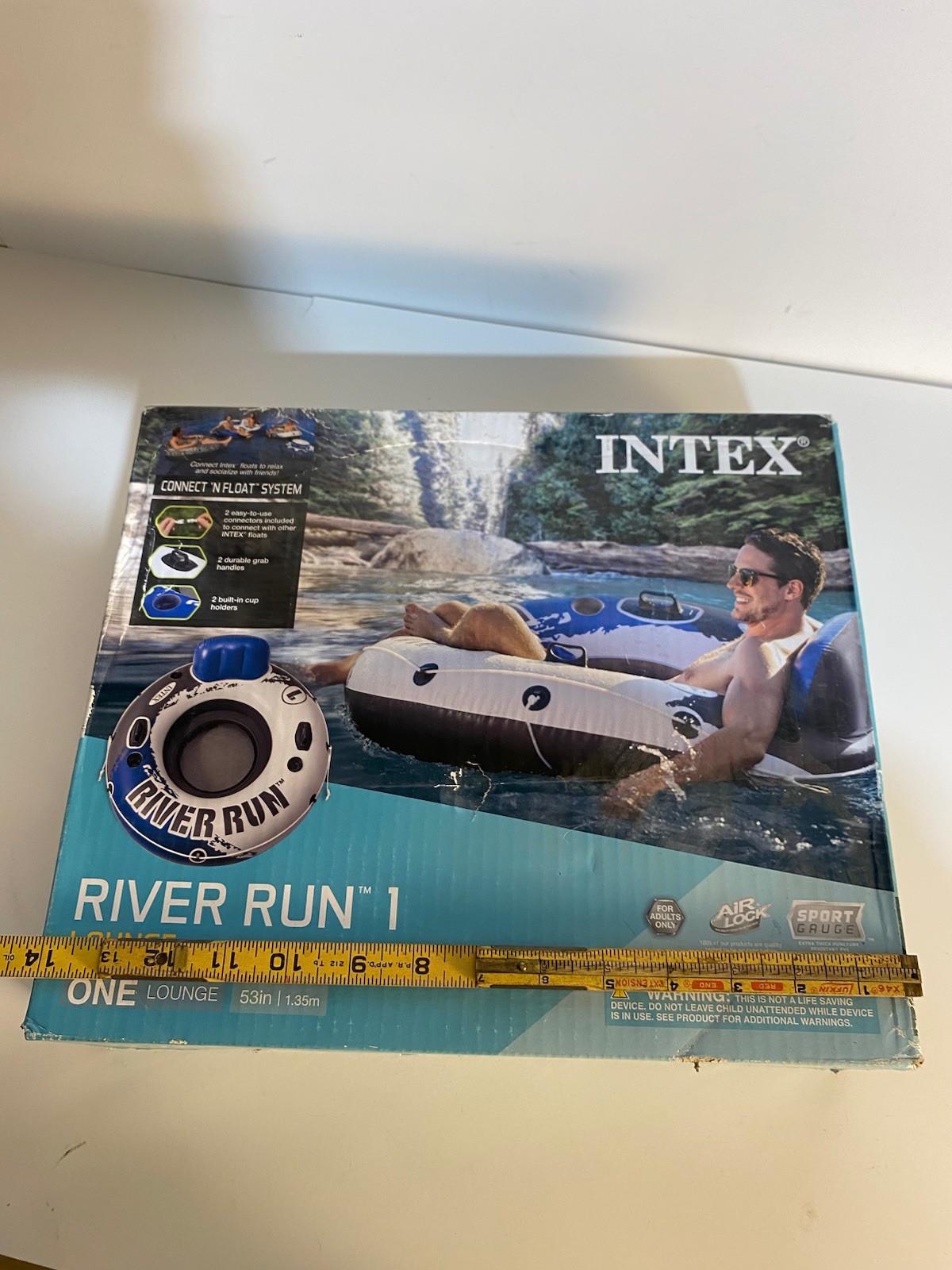 Intex River Run I Sport Lounge 53 inch Inflatable Water Float Tube New in Box