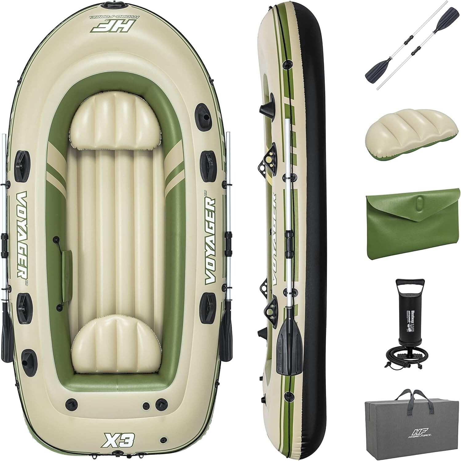 Inflatable Sailboat — Bestway Voyager X3 Hull and Sailboats To Go Sail Kit