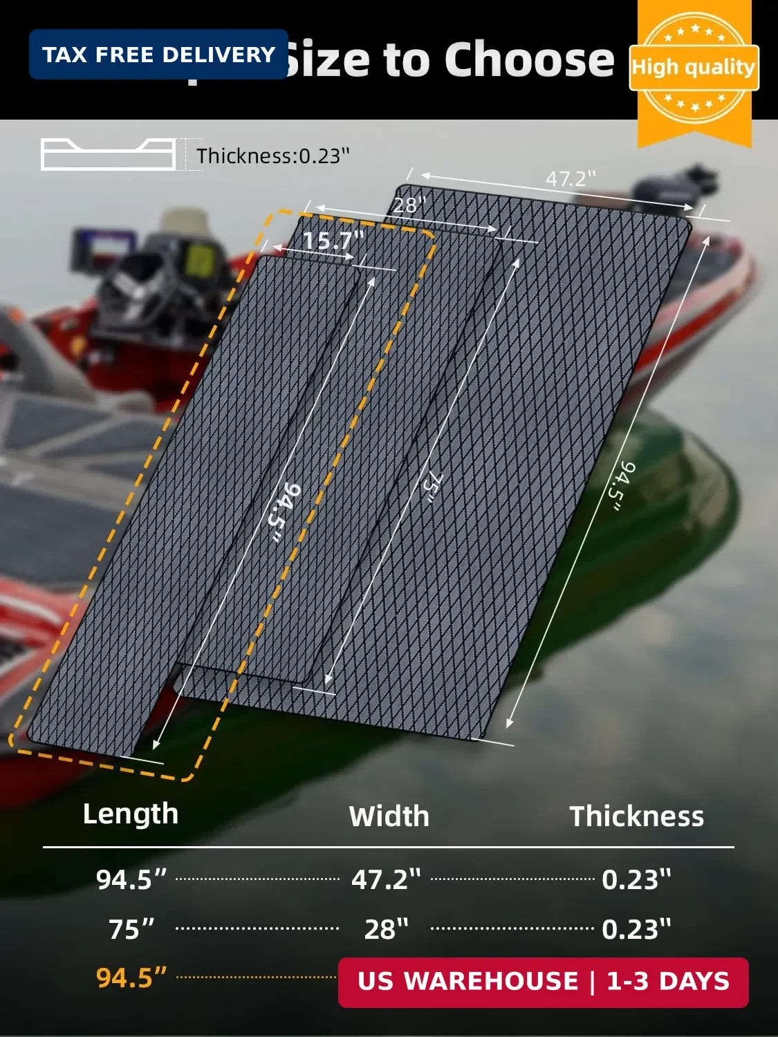 Boat Flooring EVA Foam Boat Decking Faux Teak Marine Sea Deck NonSlip Mat for…