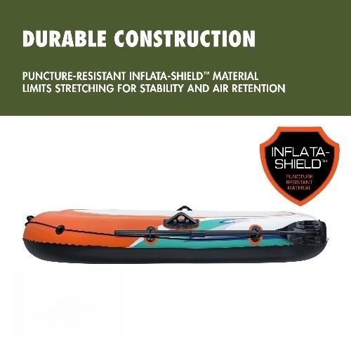 2-Person Inflatable Recreational Raft Set 6’5″ x 40″