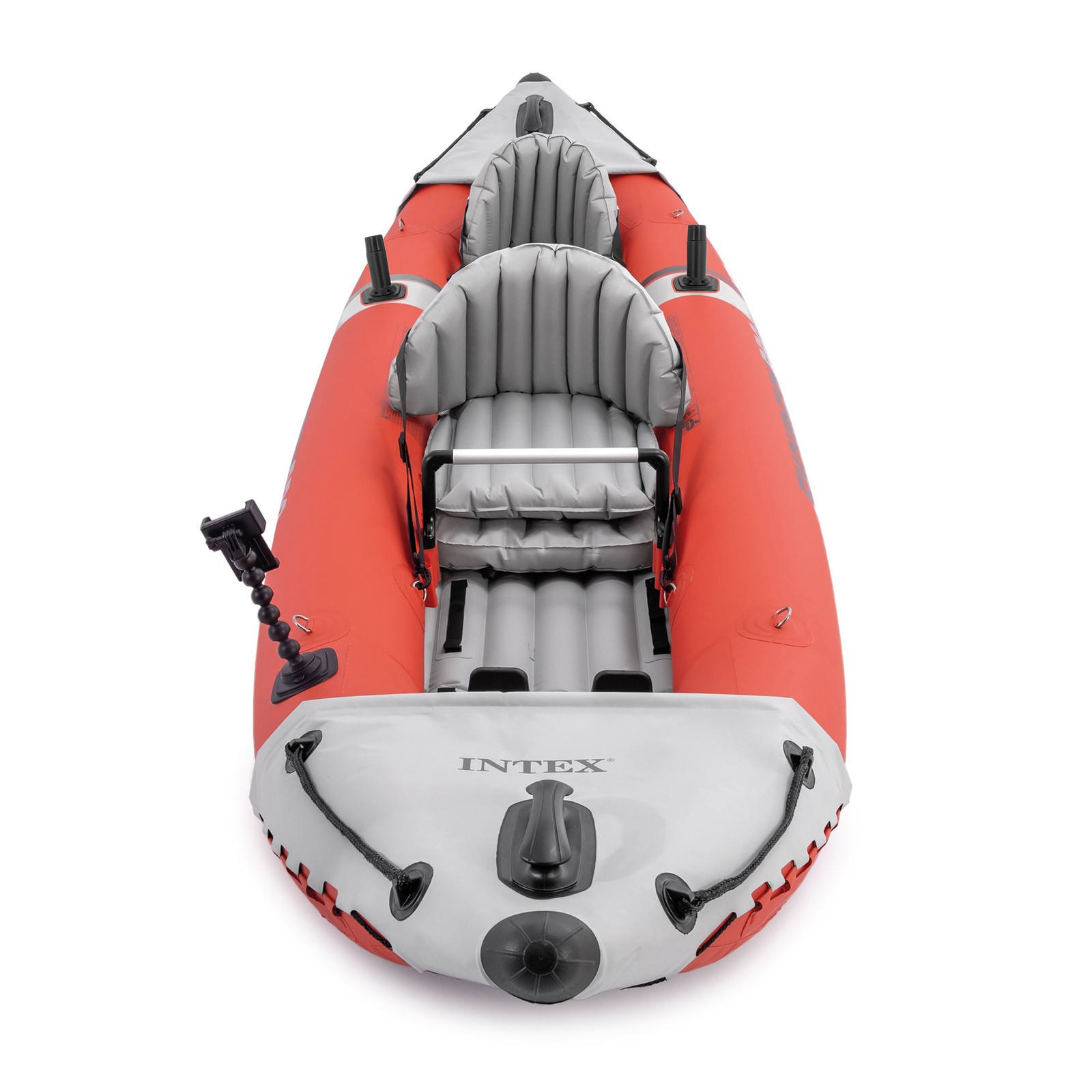 Intex Excursion Pro Inflatable 2 Person Vinyl Kayak w/ Oars & Pump, Red (2 Pack)