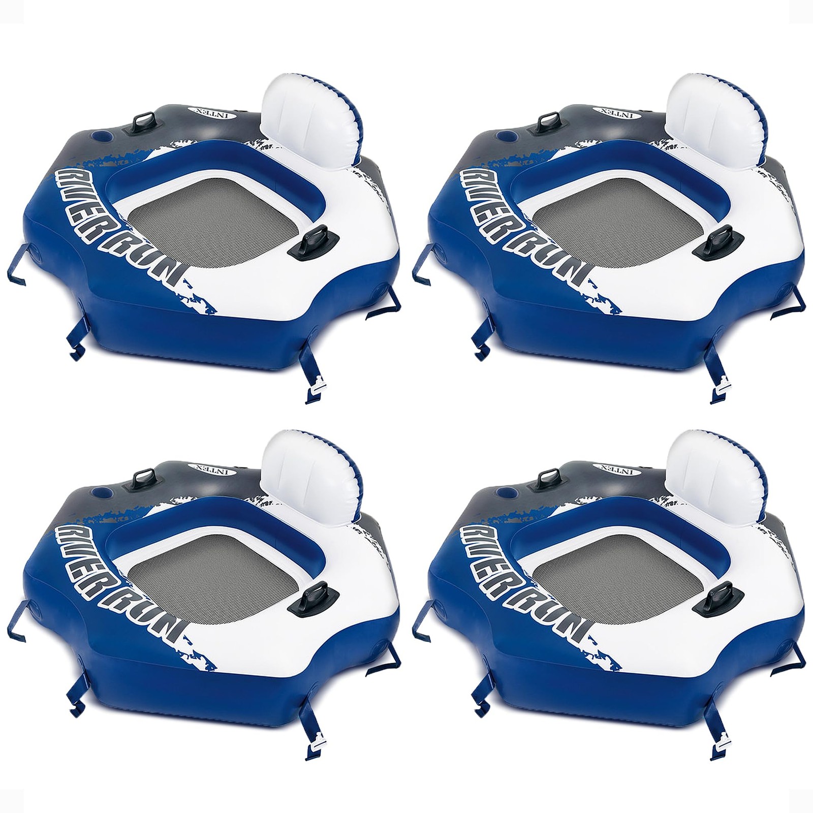 Inflatable Lounge 4 Pack Floating Lake River Run Connect Intex 58854EP Adults