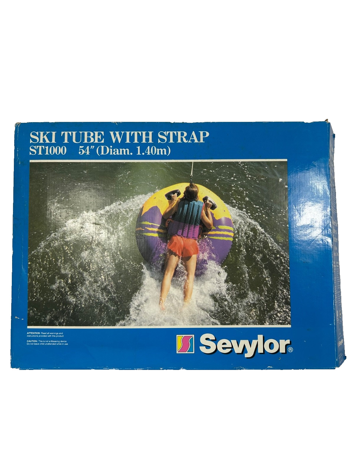 Sevylor ST1000 54” Ski Tube Towable 1 Rider Inflatable Boat Tube Handles Strap