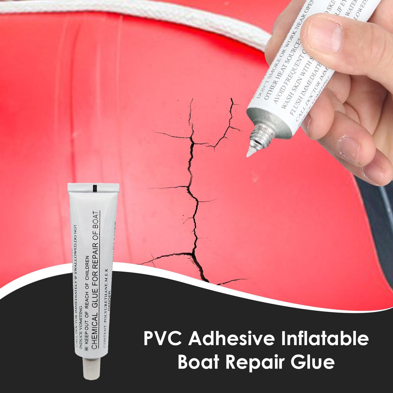 30/60ml Strong Adhesive Duty Glue PVC Repair Glue Kit For Inflatable Boat Raft