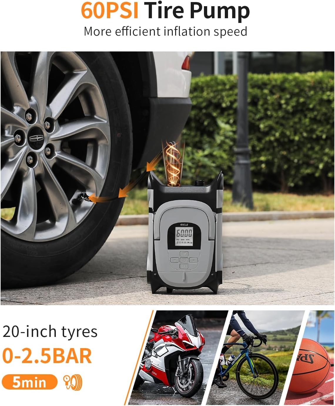 Paddle Board Pump Electric with Auto-Off Function Dual Motor for Inflatable SUP