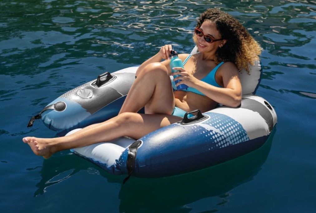 Intex River Run Lounge – Inflatable Floating Water Seat with Quick Connects 23ht