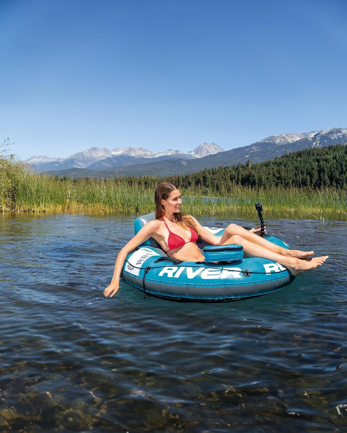56843EP River Run 1 Pro Inflatable Floating Lounge 220lb Capacity