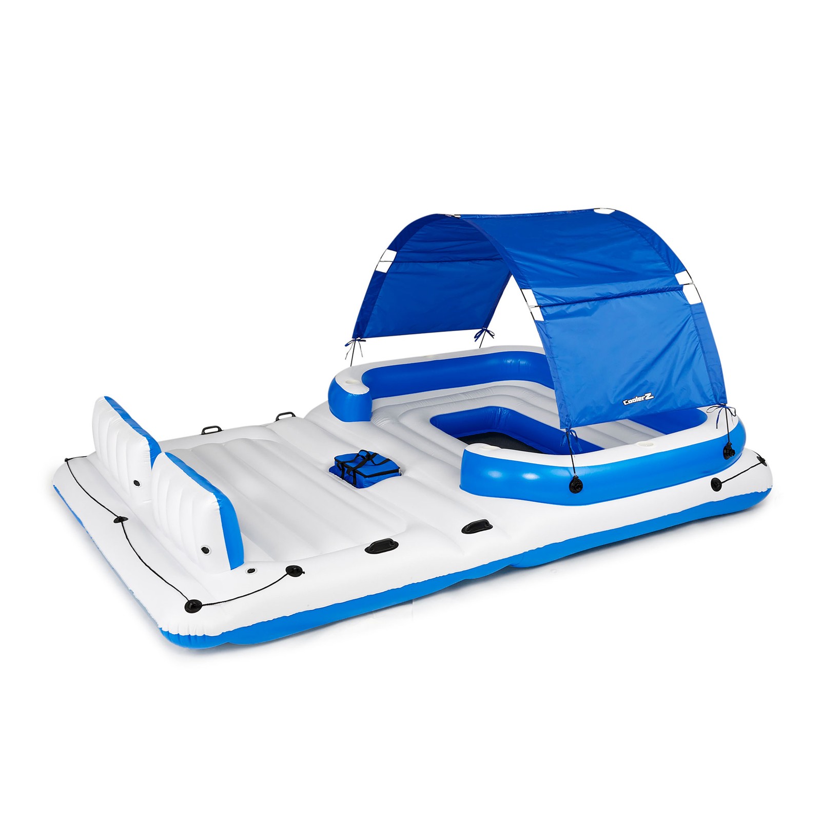 Intex Inflatable Canopy Island Float & Bestway Tropical Breeze 6 Person Float
