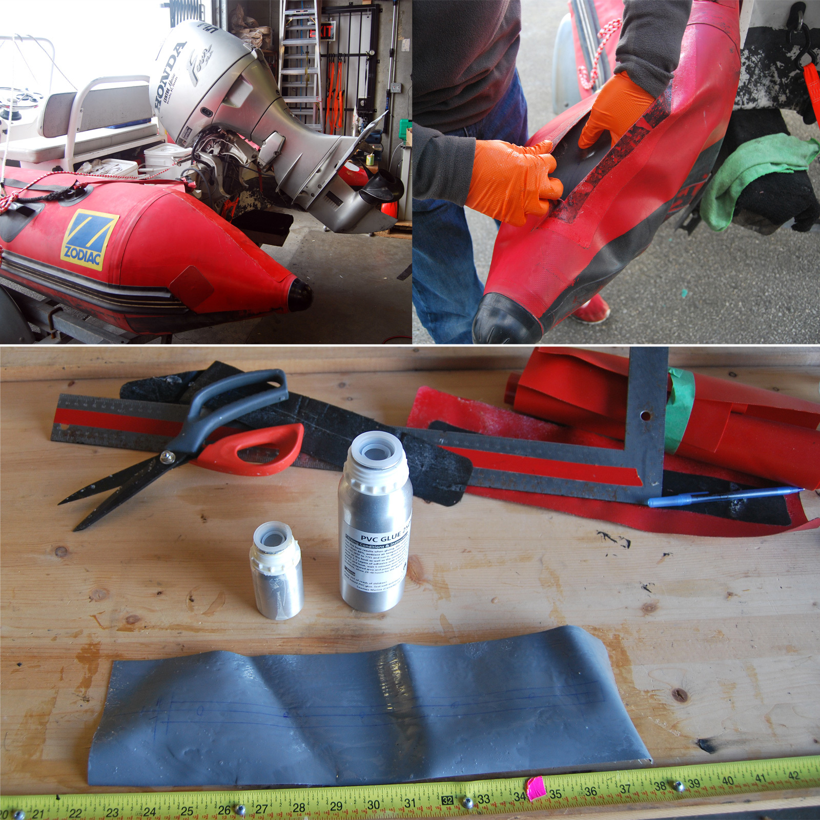 Seamax Professional 2 Part Glue Repair Kit for PVC or Hypalon Inflatable Boats