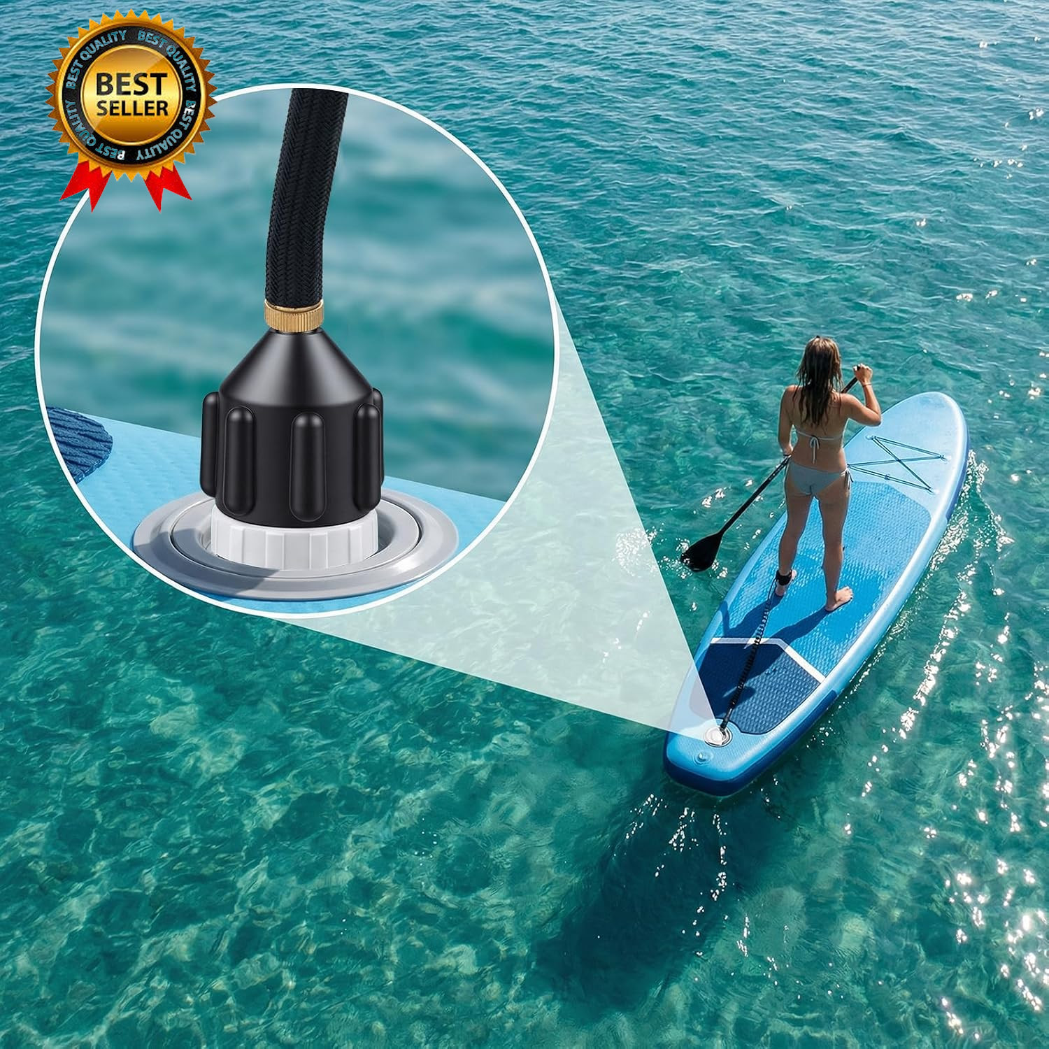 2 PCS Inflatable Boat SUP Pump Adapter Premium Conventional Air Adapter…