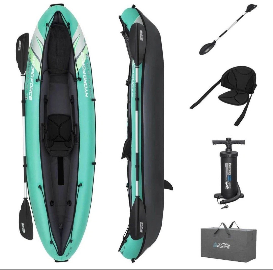 Bestway Hydro Force Ventura Elite X1 1-Person Inflatable Kayak Set 9ft 2in NEW