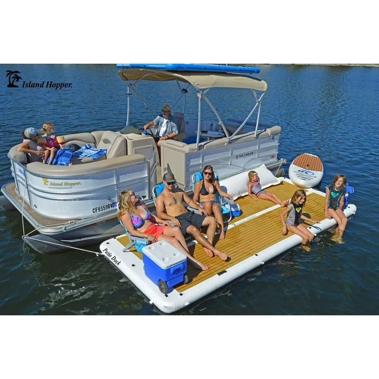 Inflatable Dock Platform 15′ x 6’ Island Hopper Patio Yacht Dock