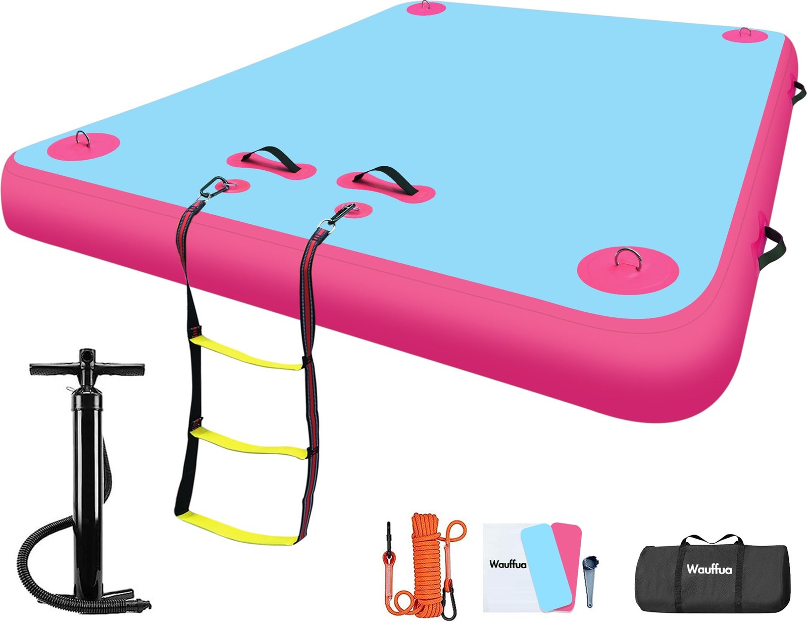 Inflatable Floating Dock for Lakes, Thick and Extra Wide Lake Floats for Adul…