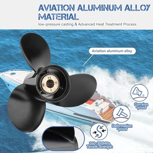 OEM 13 Spline Tooth Aluminum Outboard Boat Propeller for 10 1/2×13