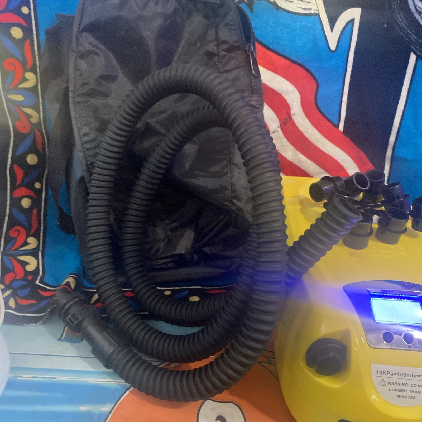 Inflatable Boat Electric Inflatable Pump High Pressure Inflatable Pump 12V W Hos