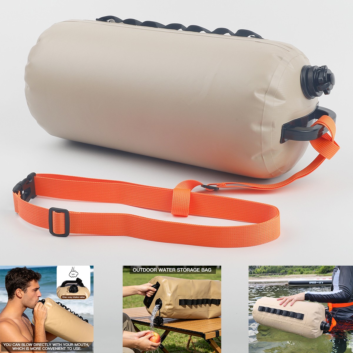 Swimming Buoy for Open Water PVC Durable Float Waterproof Bag Water Storage Sack