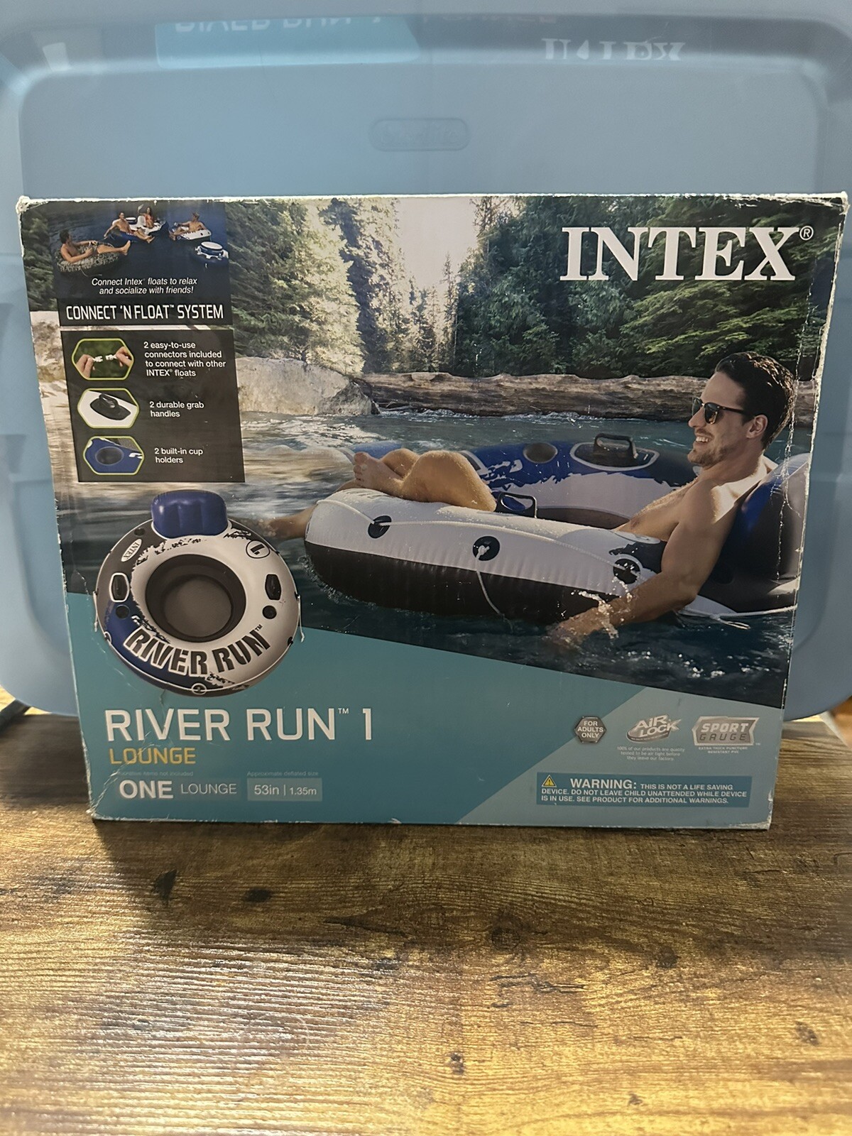 Intex River Run I Sport Lounge 53 inch Inflatable Water Float