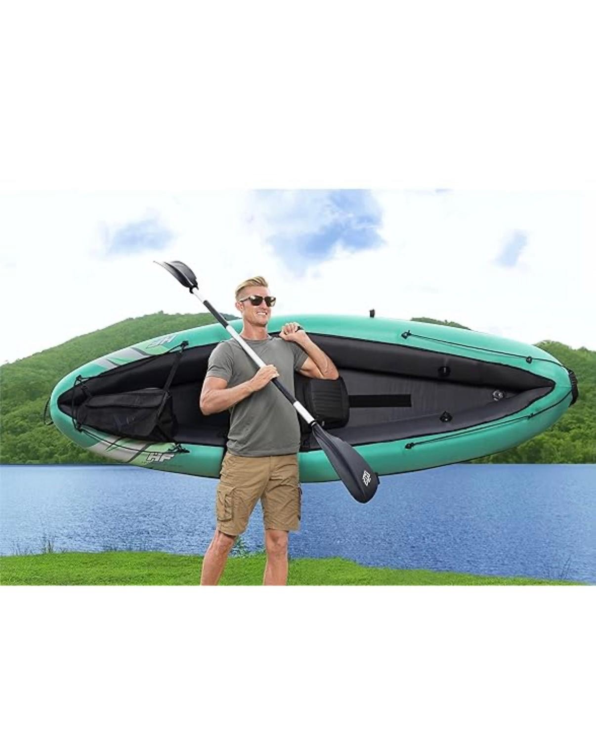 Hydro Force Inflatable Kayak Set | Includes Seat, Paddle, Hand Pump New