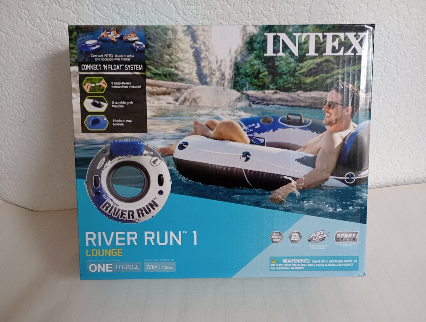 Intex River Run I Sport Lounge 53 inch Inflatable Water Float