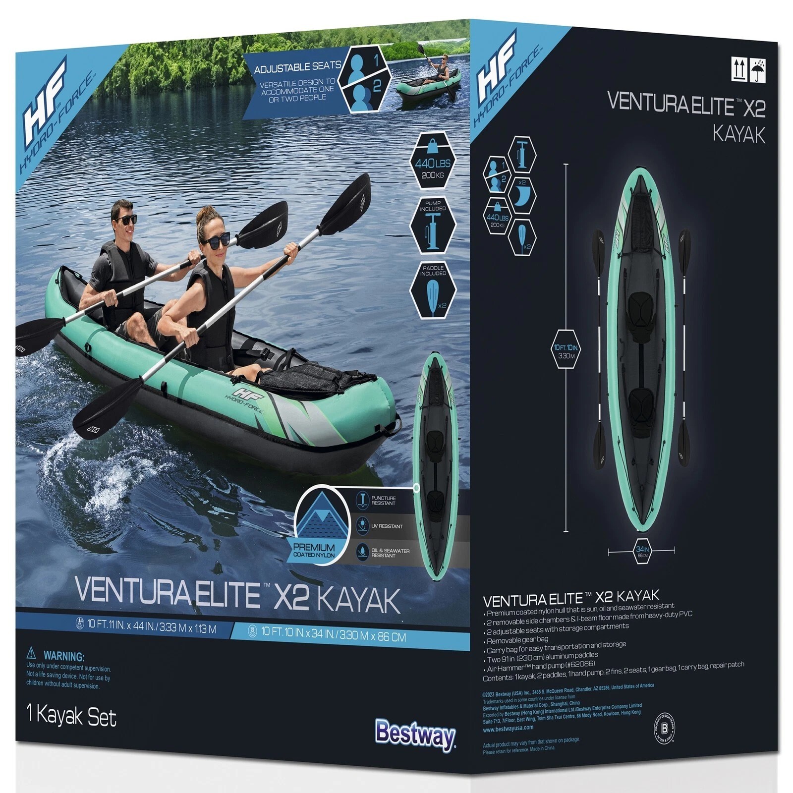 *NEW* Hydro-Force 10’10» x 34″ Ventura Elite X2 Kayak **NEW IN BOX**
