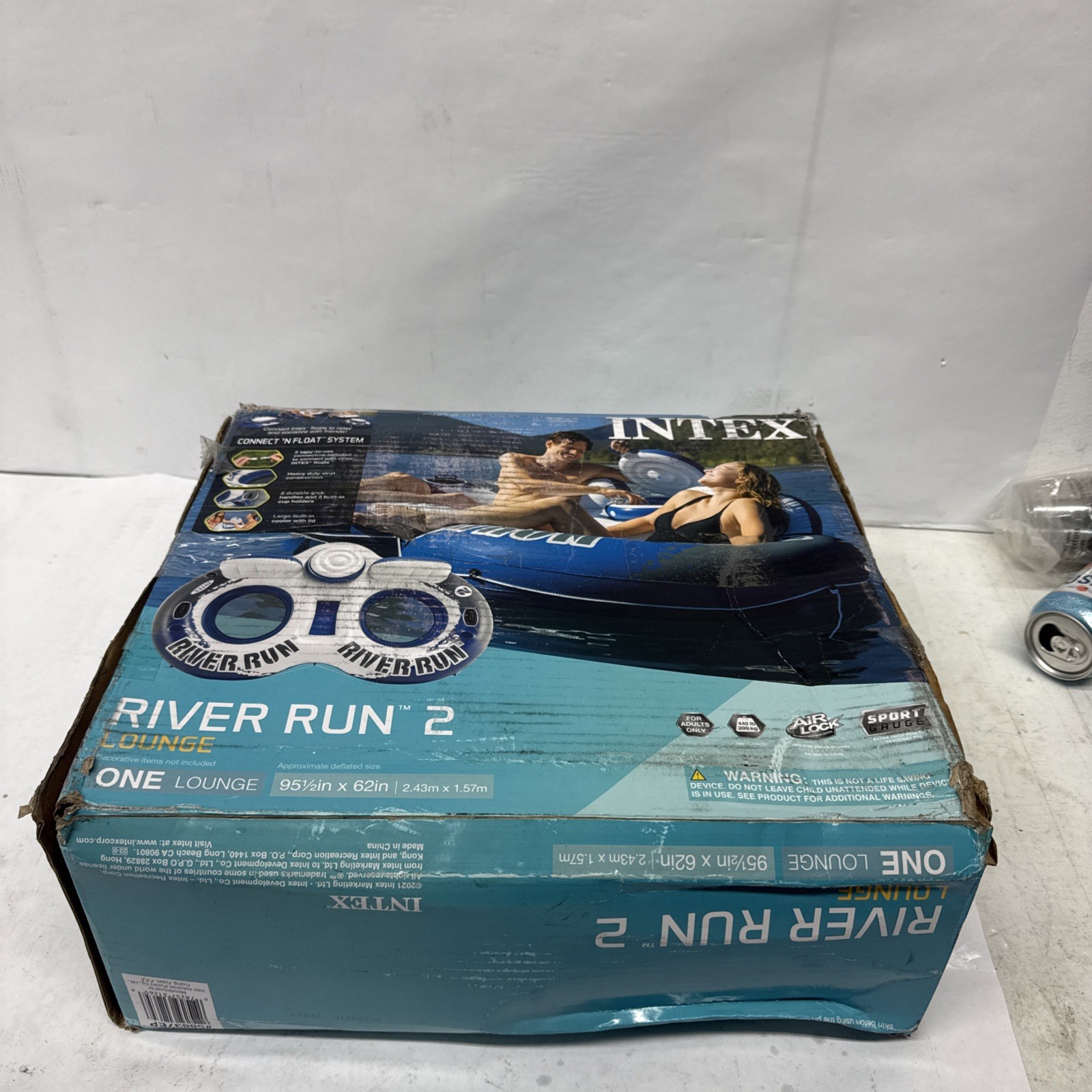 Intex River Run 2 Person Inflatable Tube Raft Float with Cooler Brand New!