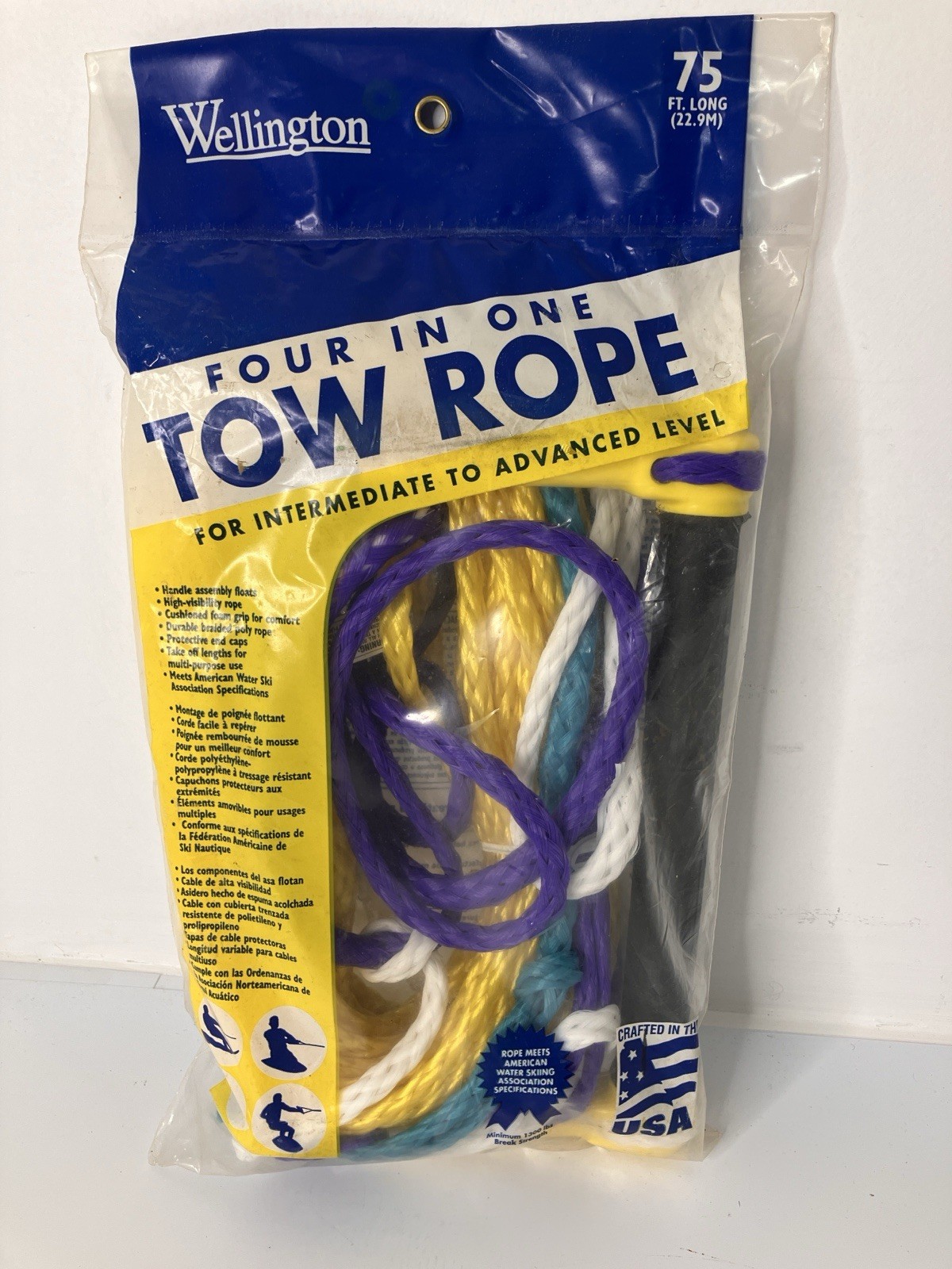 Wellington Four in One Tow Rope ~ 75 Ft. Long ~ W9164 ~ Water Sports ~ USA ~ New