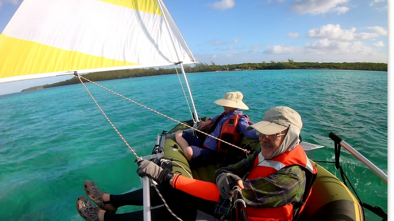 Inflatable Sailboat with Bestway Marine Pro hull. Very portable!