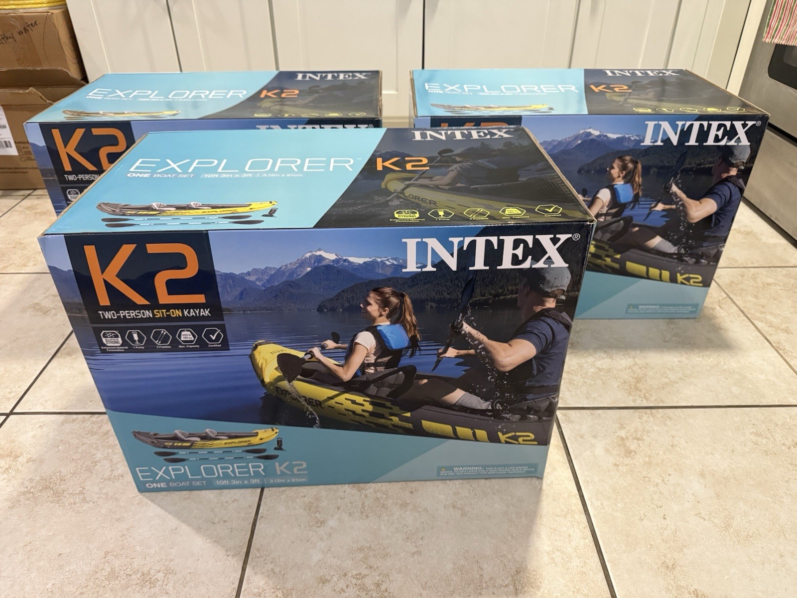 Intex 68307EP Explorer K2 Inflatable Kayak Set
