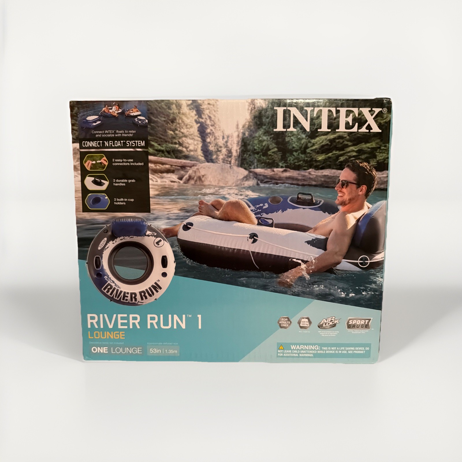 Intex River Run I Sport Lounge 53 inch Inflatable Water Float
