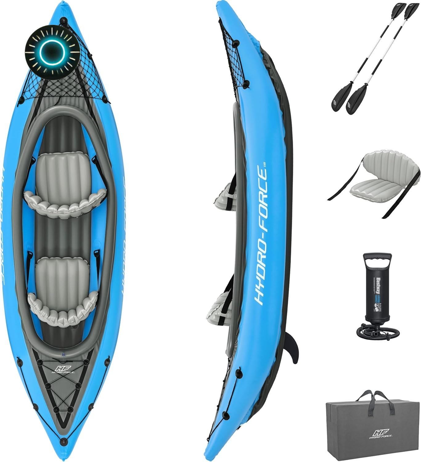 Bestway Hydro-Force 2-Person Ventura Elite Inflatable Kayak Set FREE SHIPPING