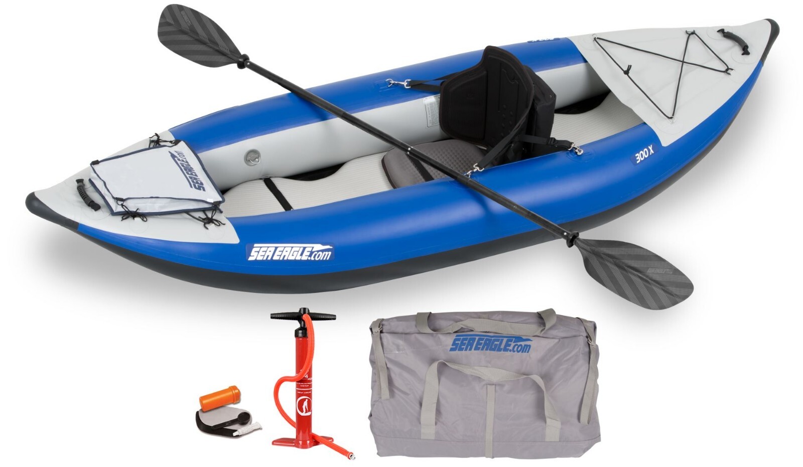 Sea Eagle 300x Pro Package Solo Explorer Kayak Class 4 Whitewater Self Bailing!