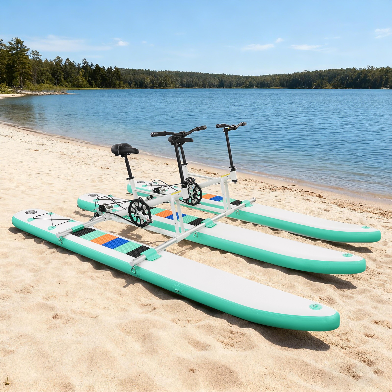Inflatable pedal boat inflatable water bike water bike for 2 people for Lake/Sea