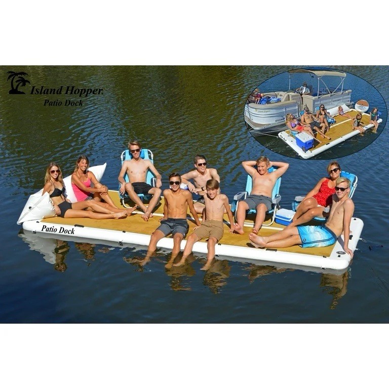 Inflatable Dock Platform 15′ x 6’ Island Hopper Patio Yacht Dock