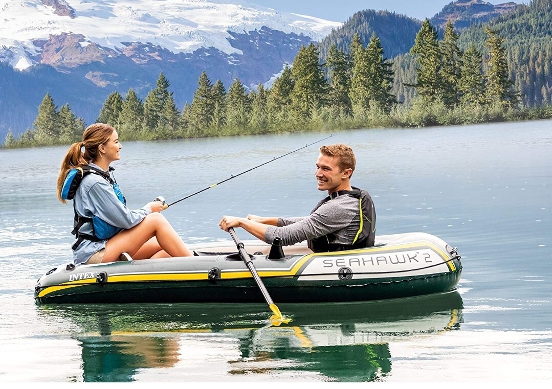 Intex Seahawk 2 Two-Person Inflatable Boat, 93 In. X 45 In. X 16 In.