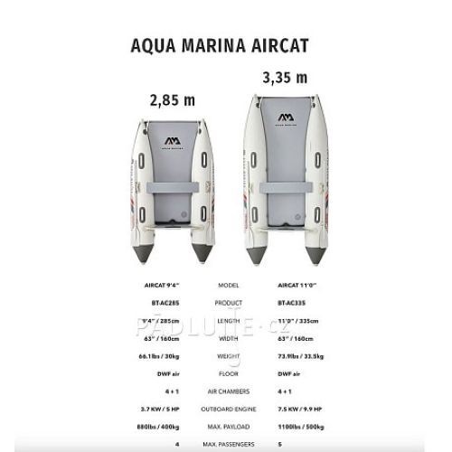 11′ Aqua Marina BT-AC335 Aircat Inflatable Catamaran Boat – NMMA Certified