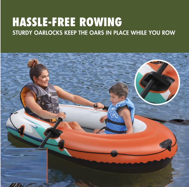 Ozark Trail 2-Person Inflatable Recreational Raft Set 6’5″ x 40″